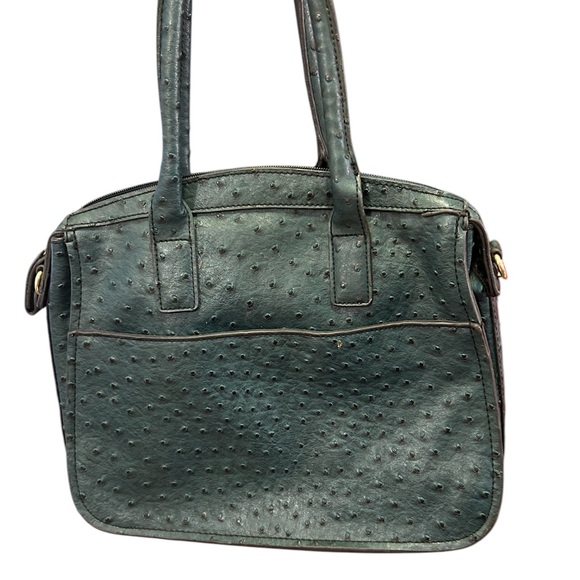 London Fog faux ostrich leather handbag - Picture 8 of 9